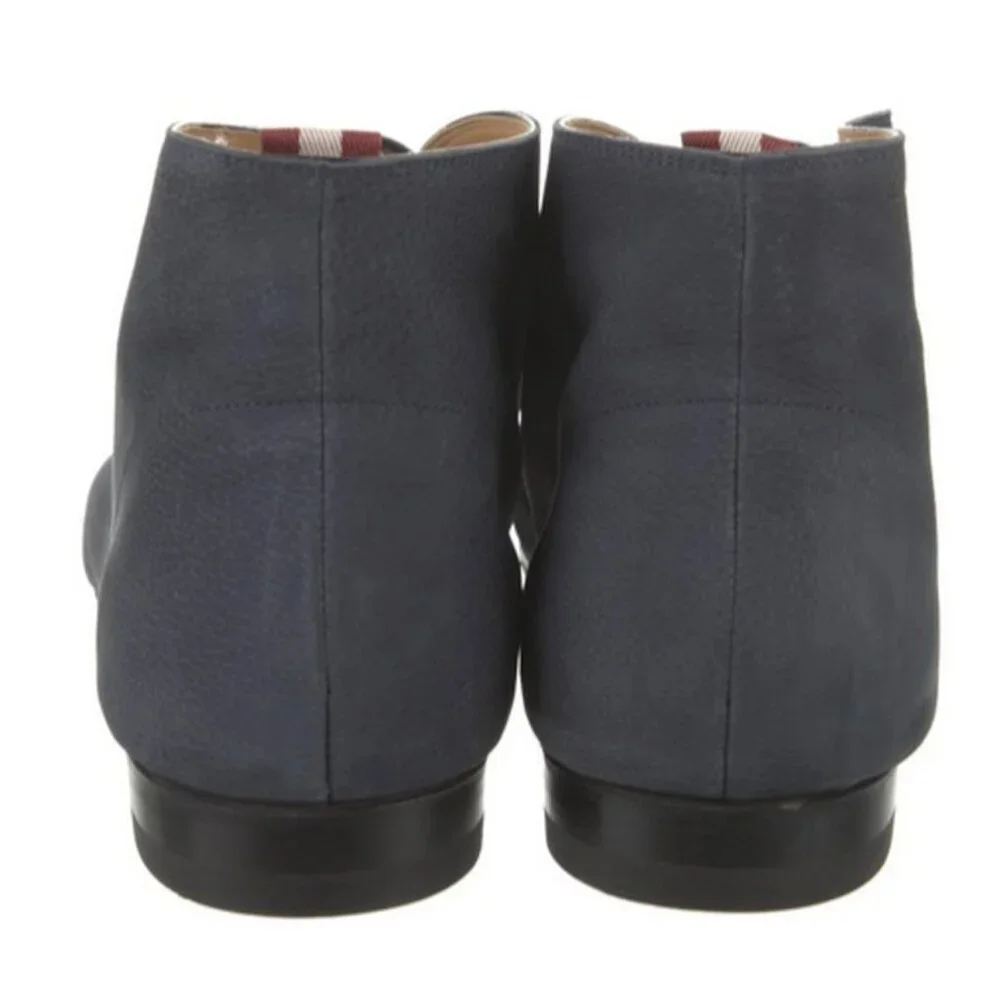 NEW $620 Bally Plurien Desert Boots! 7.5 or 9 Gray Blue Suede SWITZERLAND MADE